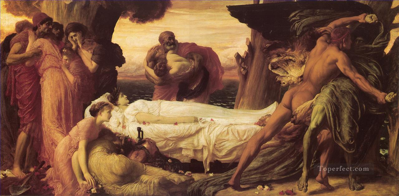 Hércules luchando con la muerte Academicismo Frederic Leighton Pintura al óleo